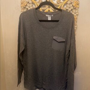 August Silk Gray Sweater with Pocket